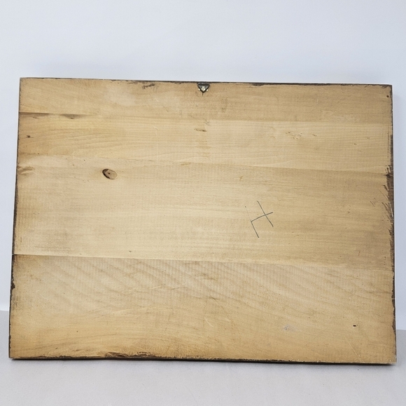 Hand Carved 3-D Wood Village Country Side Farm Life Hand Painted Picture - Picture 5 of 10